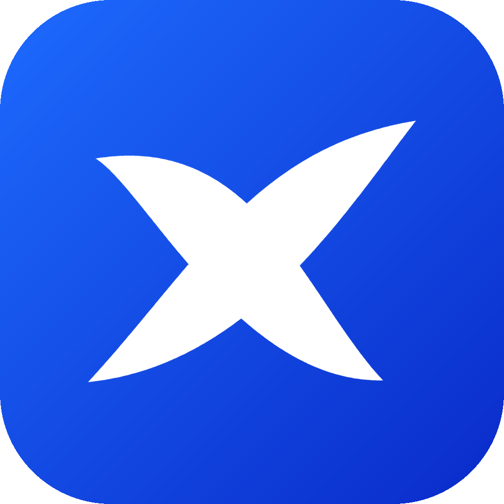 Blue one-colour app icon